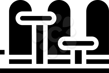 water filtration factory tank glyph icon vector. water filtration factory tank sign. isolated contour symbol black illustration