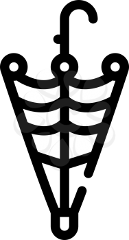 umbrella rain protection accessory line icon vector. umbrella rain protection accessory sign. isolated contour symbol black illustration