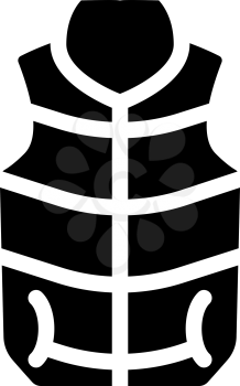 vest clothes glyph icon vector. vest clothes sign. isolated contour symbol black illustration