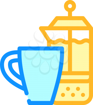 tea cup color icon vector. tea cup sign. isolated symbol illustration