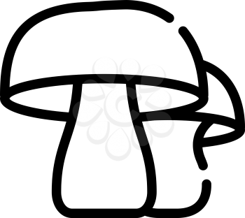 mushrooms vegetables line icon vector. mushrooms vegetables sign. isolated contour symbol black illustration