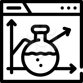 laboratory seo optimization line icon vector. laboratory seo optimization sign. isolated contour symbol black illustration