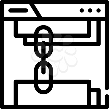 links seo optimization line icon vector. links seo optimization sign. isolated contour symbol black illustration
