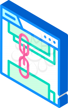 links seo optimization isometric icon vector. links seo optimization sign. isolated symbol illustration