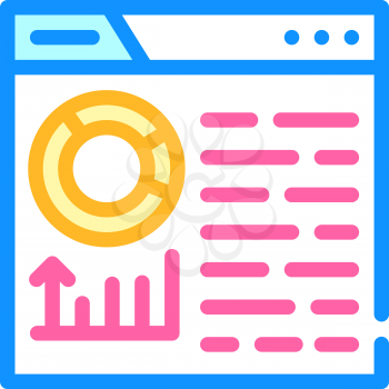 infographic seo optimization color icon vector. infographic seo optimization sign. isolated symbol illustration