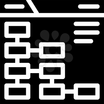 website position seo optimization glyph icon vector. website position seo optimization sign. isolated contour symbol black illustration