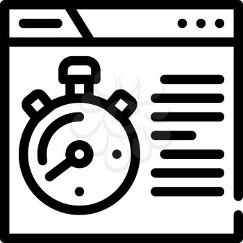 time for seo optimization line icon vector. time for seo optimization sign. isolated contour symbol black illustration