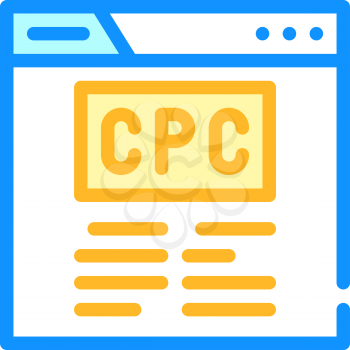 cpc seo optimization color icon vector. cpc seo optimization sign. isolated symbol illustration