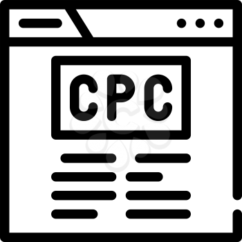 cpc seo optimization line icon vector. cpc seo optimization sign. isolated contour symbol black illustration
