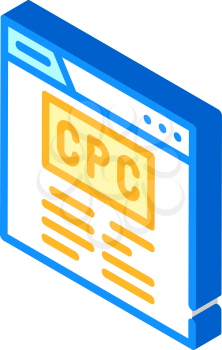 cpc seo optimization isometric icon vector. cpc seo optimization sign. isolated symbol illustration
