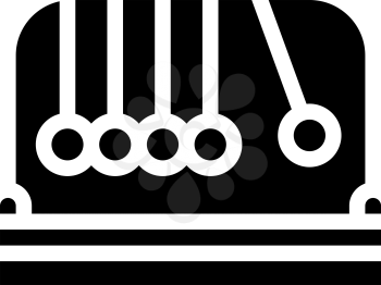 newton balls glyph icon vector. newton balls sign. isolated contour symbol black illustration