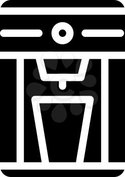 coffee machine glyph icon vector. coffee machine sign. isolated contour symbol black illustration
