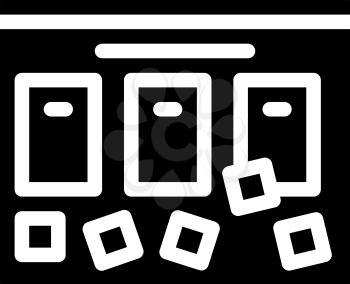 task board glyph icon vector. task board sign. isolated contour symbol black illustration