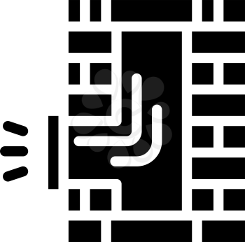 pipe repair glyph icon vector. pipe repair sign. isolated contour symbol black illustration