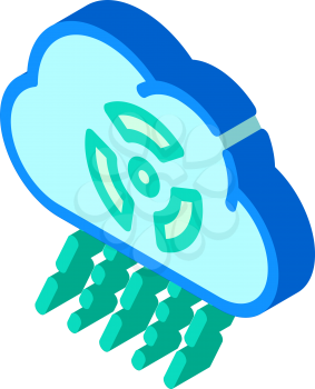 acid rain isometric icon vector. acid rain sign. isolated symbol illustration