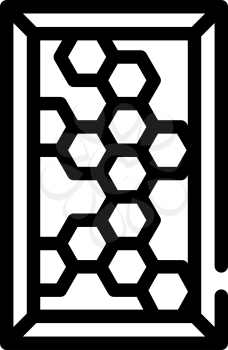 honey comb line icon vector. honey comb sign. isolated contour symbol black illustration