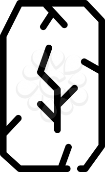 divination runes line icon vector. divination runes sign. isolated contour symbol black illustration