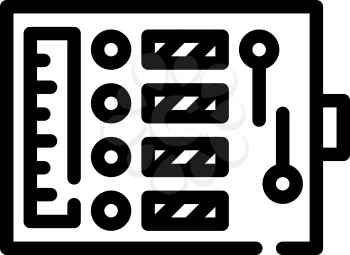 sewing kit line icon vector. sewing kit sign. isolated contour symbol black illustration