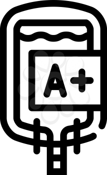blood for transfusion line icon vector. blood for transfusion sign. isolated contour symbol black illustration
