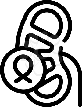 kidneys cancer line icon vector. kidneys cancer sign. isolated contour symbol black illustration