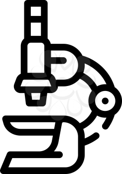 microscope equipment line icon vector. microscope equipment sign. isolated contour symbol black illustration