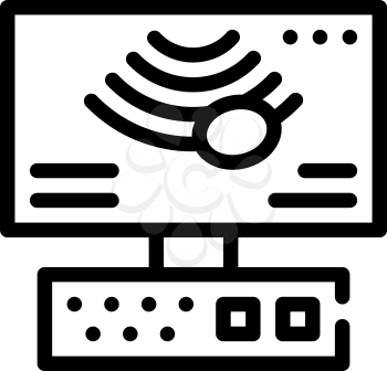 ultrasound equipment line icon vector. ultrasound equipment sign. isolated contour symbol black illustration