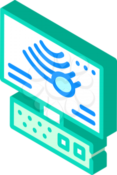 ultrasound equipment isometric icon vector. ultrasound equipment sign. isolated symbol illustration