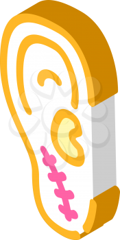 ear surgery isometric icon vector. ear surgery sign. isolated symbol illustration