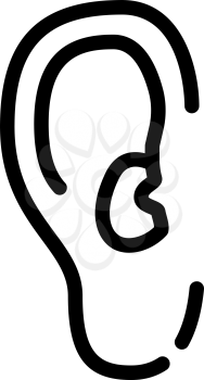 otitis disease line icon vector. otitis disease sign. isolated contour symbol black illustration