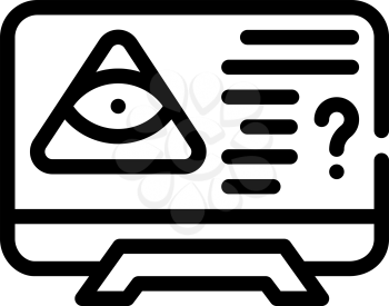 worldwide conspiracy of secret organizations line icon vector. worldwide conspiracy of secret organizations sign. isolated contour symbol black illustration
