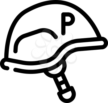 military journalism helmet line icon vector. military journalism helmet sign. isolated contour symbol black illustration