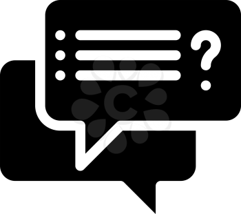 discussion with journalist glyph icon vector. discussion with journalist sign. isolated contour symbol black illustration