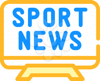 sport news color icon vector. sport news sign. isolated symbol illustration