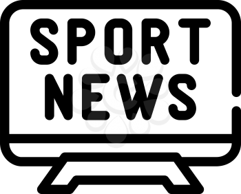 sport news line icon vector. sport news sign. isolated contour symbol black illustration