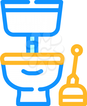 plumbing service color icon vector. plumbing service sign. isolated symbol illustration