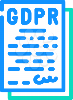 gdpr general data protection regulation in european union color icon vector. gdpr general data protection regulation in european union sign. isolated symbol illustration
