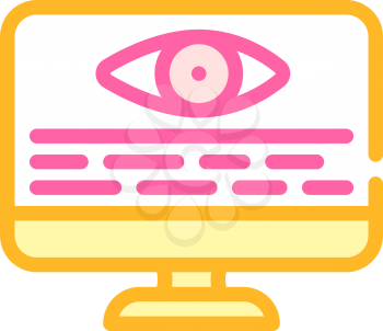 digital observation color icon vector. digital observation sign. isolated symbol illustration