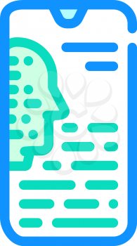 mobile bot color icon vector. mobile bot sign. isolated symbol illustration