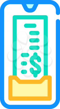digital check color icon vector. digital check sign. isolated symbol illustration
