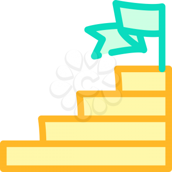 goal achievement color icon vector. goal achievement sign. isolated symbol illustration
