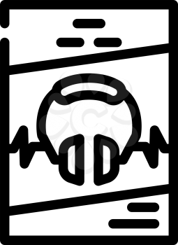 poster disco club line icon vector. poster disco club sign. isolated contour symbol black illustration