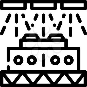 dj console line icon vector. dj console sign. isolated contour symbol black illustration
