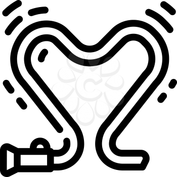 flexible neon line icon vector. flexible neon sign. isolated contour symbol black illustration