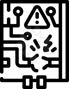 electrical networks repair line icon vector. electrical networks repair sign. isolated contour symbol black illustration