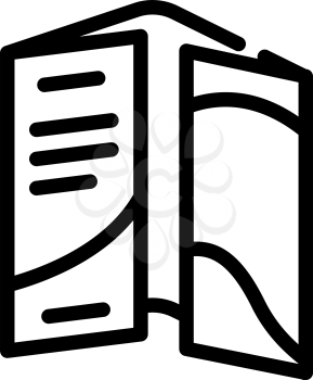 paper booklet line icon vector. paper booklet sign. isolated contour symbol black illustration