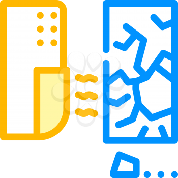 glass break sensor color icon vector. glass break sensor sign. isolated symbol illustration