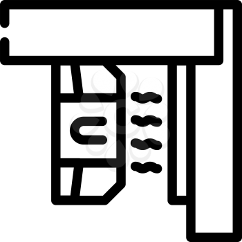magnetic sensor line icon vector. magnetic sensor sign. isolated contour symbol black illustration