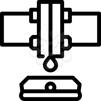 water sensor line icon vector. water sensor sign. isolated contour symbol black illustration