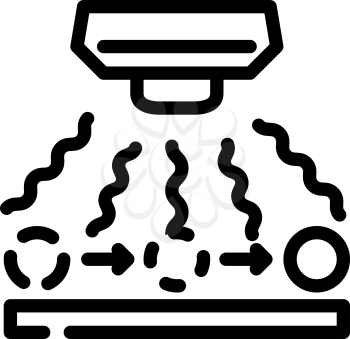 radio wave sensor line icon vector. radio wave sensor sign. isolated contour symbol black illustration