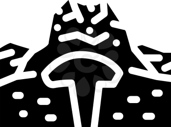 lava dome glyph icon vector. lava dome sign. isolated contour symbol black illustration